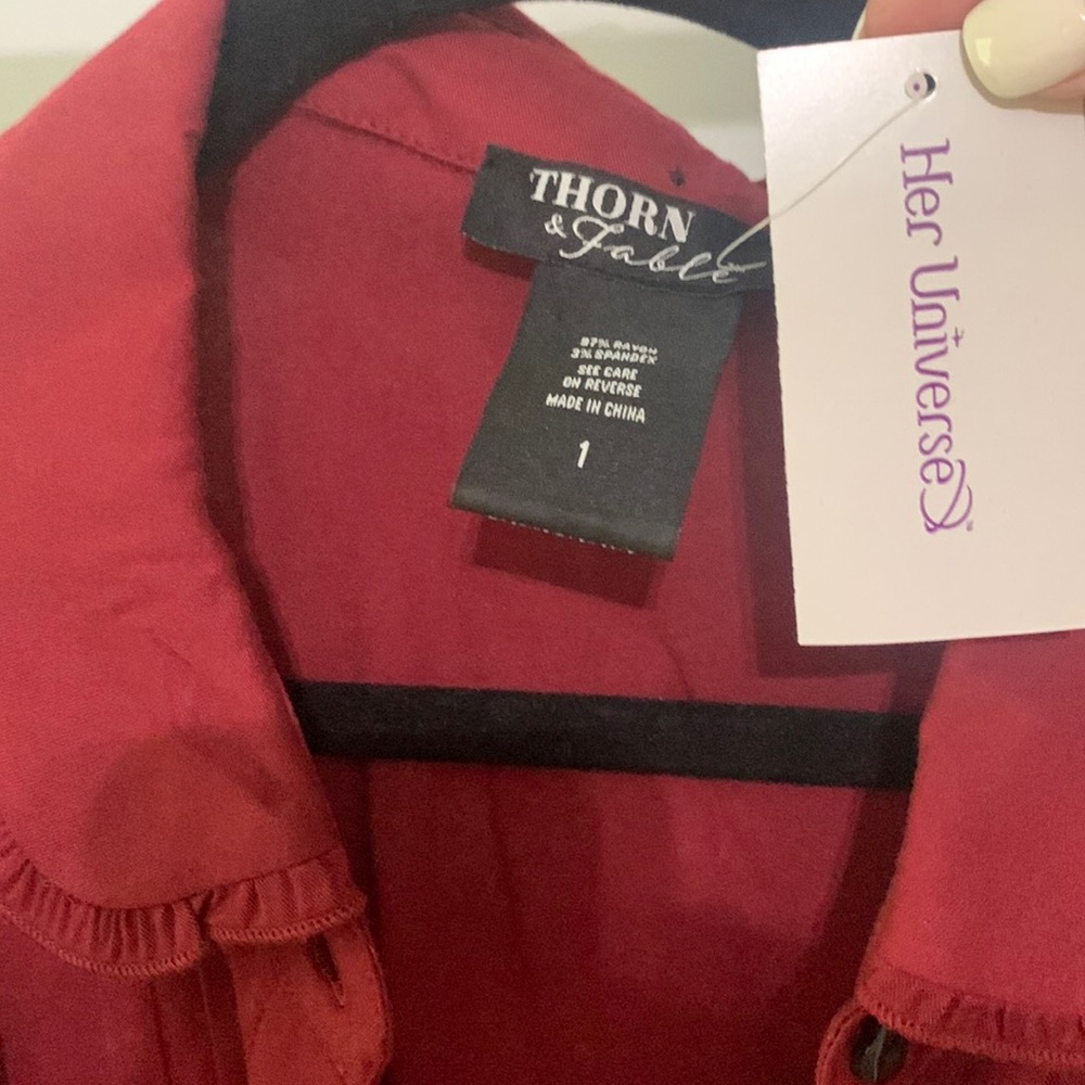 Burgundy blouse Nwt size 1